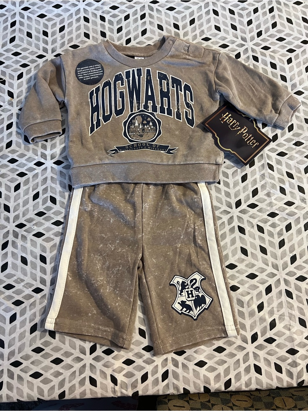 Harry Potter Kids' Hogwarts Taupe Matching Set